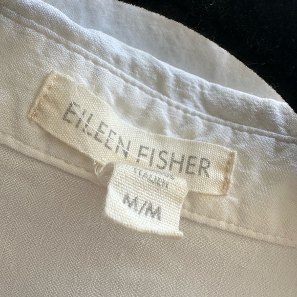Eileen Fisher Crisp White Dress Shirt, size medium - Picture 6 of 11